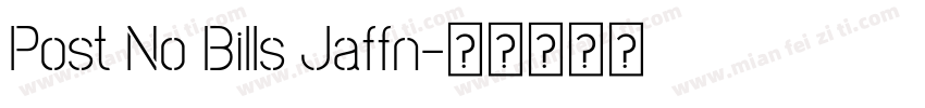 Post No Bills Jaffn字体转换